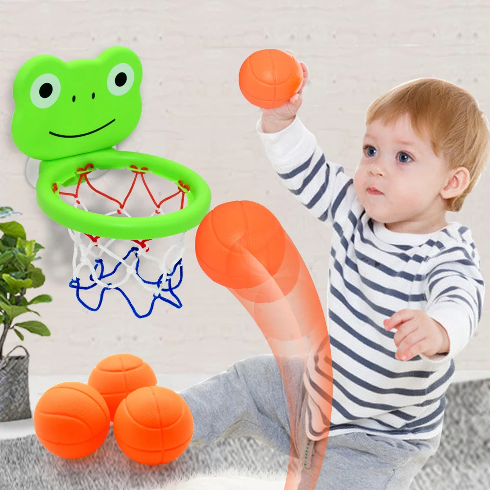 Indoor-Basketballrahmen Mit Tiermotiv Für Kleinkinder, Badespielzeug Für Kinder, Set Mit 3 Kunststoffbällen, Interaktives Spaßspiel Für Babys Und Eltern Und Kinder Indoor-Basketballrahmen Mit Tiermotiv Für Kleinkinder, Badespielzeug Für Kinder, Set Mit 3 Kunststoffbällen, Interaktives Spaßspiel Für Babys Und Eltern Und Kinder - Image 3