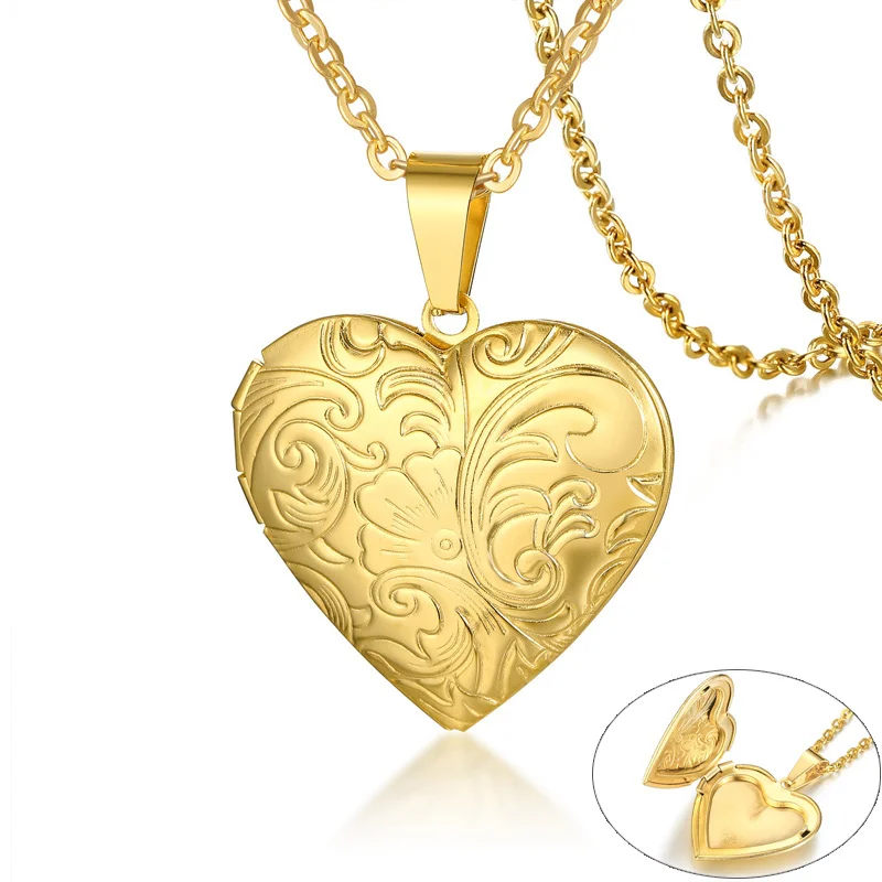 Zarte Florale Ovale Herz-Medaillon-Anhänger-Halsketten Für Frauen, Edelstahl-Fotorahmen, Versprechen, Liebe, Andenken, Geschenk Zarte Florale Ovale Herz-Medaillon-Anhänger-Halsketten Für Frauen, Edelstahl-Fotorahmen, Versprechen, Liebe, Andenken, Geschenk - Image 14
