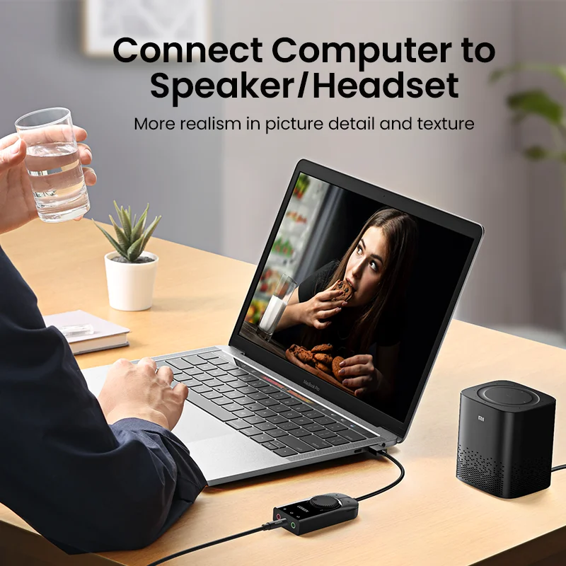 Ugreen Usb-Soundkarte Mit 3,5-Mm-Mikrofon- Und Kopfhöreranschluss – Externer Audioadapter Für Pc, Laptop &Amp; Ps4 Ugreen Usb-Soundkarte Mit 3,5-Mm-Mikrofon- Und Kopfhöreranschluss – Externer Audioadapter Für Pc, Laptop &Amp; Ps4 - Image 4