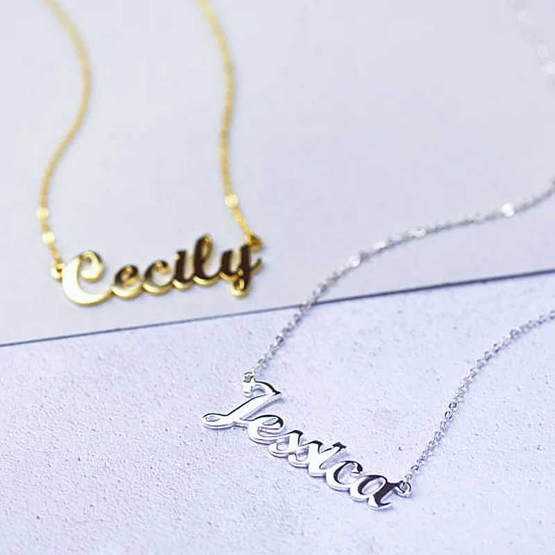 Custom Name Charms Necklace Gold Color Stainless Steel Box Chain Necklaces For Women Men Personalized Handmade Pendants Jewelry Custom Name Charms Necklace Gold Color Stainless Steel Box Chain Necklaces For Women Men Personalized Handmade Pendants Jewelry - Image 5