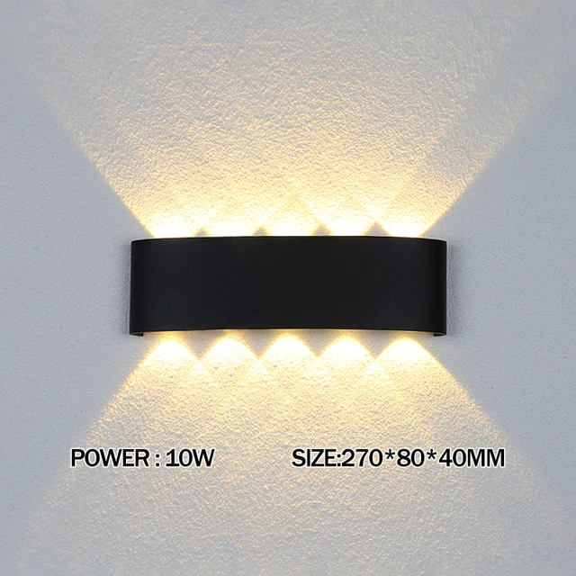 Wand Lampe Led Aluminium Outdoor Indoor Ip65 Up Down Weiß Schwarz Moderne Für Home Treppen Schlafzimmer Nacht Badezimmer Licht Wand Lampe Led Aluminium Outdoor Indoor Ip65 Up Down Weiß Schwarz Moderne Für Home Treppen Schlafzimmer Nacht Badezimmer Licht - Image 9