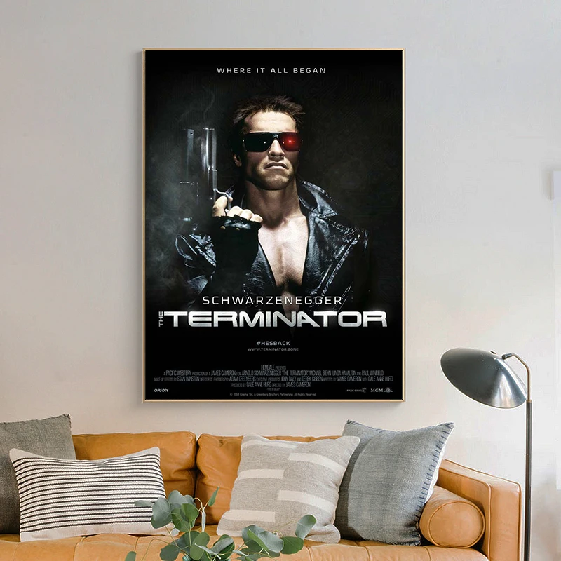 Der Terminator Filmkunst Poster Leinwand Malerei Poster Und Drucke Cuadros Wandkunst Bild Für Wohnzimmer Home Decor Der Terminator Filmkunst Poster Leinwand Malerei Poster Und Drucke Cuadros Wandkunst Bild Für Wohnzimmer Home Decor - Image 2