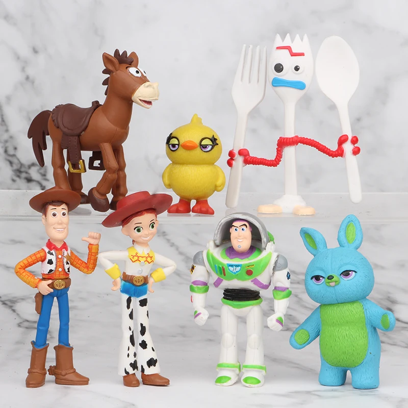 Nette Film Toy Story 4 Woody Buzz Lightyear Forky Pvc Action Figure Jessie Woody Alien Mini Puppen Spielzeug Für Kinder Weihnachten Geschenk Nette Film Toy Story 4 Woody Buzz Lightyear Forky Pvc Action Figure Jessie Woody Alien Mini Puppen Spielzeug Für Kinder Weihnachten Geschenk - Image 2