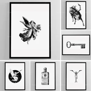 Vintage-Illustration – hochwertiger Posterdruck, Vintage-Illustration, Vintage-Illustration, Wandkunst, Ausstellungsdruck