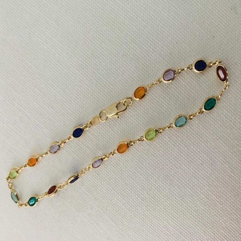 Gold Überzogene Multi Farbe Kristall Perlen Fußkettchen Kette Ankle Armband Für Frauen Mädchen Sommer Ankle Armband Boho Strand Fuß Kette Gold Überzogene Multi Farbe Kristall Perlen Fußkettchen Kette Ankle Armband Für Frauen Mädchen Sommer Ankle Armband Boho Strand Fuß Kette - Image 6