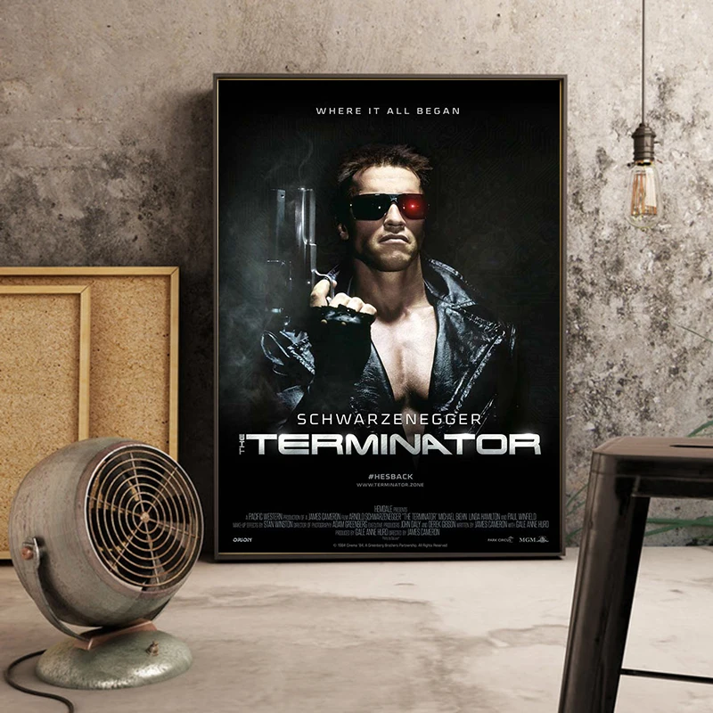 Der Terminator Filmkunst Poster Leinwand Malerei Poster Und Drucke Cuadros Wandkunst Bild Für Wohnzimmer Home Decor Der Terminator Filmkunst Poster Leinwand Malerei Poster Und Drucke Cuadros Wandkunst Bild Für Wohnzimmer Home Decor