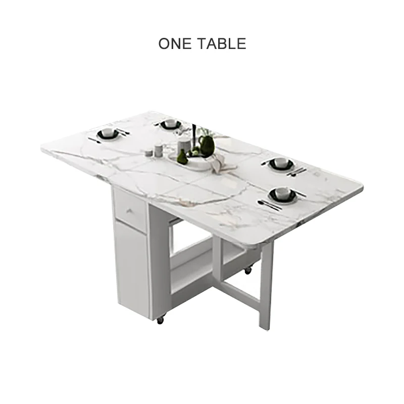 Fashion White Color Folding Dining Table Furniture Yemek Masasi Multifunctional Rectangle Foldable Dining Table Folding Chairs Fashion White Color Folding Dining Table Furniture Yemek Masasi Multifunctional Rectangle Foldable Dining Table Folding Chairs - Image 9