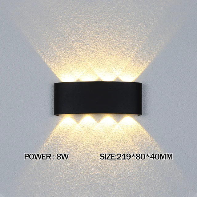 Wand Lampe Led Aluminium Outdoor Indoor Ip65 Up Down Weiß Schwarz Moderne Für Home Treppen Schlafzimmer Nacht Badezimmer Licht Wand Lampe Led Aluminium Outdoor Indoor Ip65 Up Down Weiß Schwarz Moderne Für Home Treppen Schlafzimmer Nacht Badezimmer Licht - Image 11