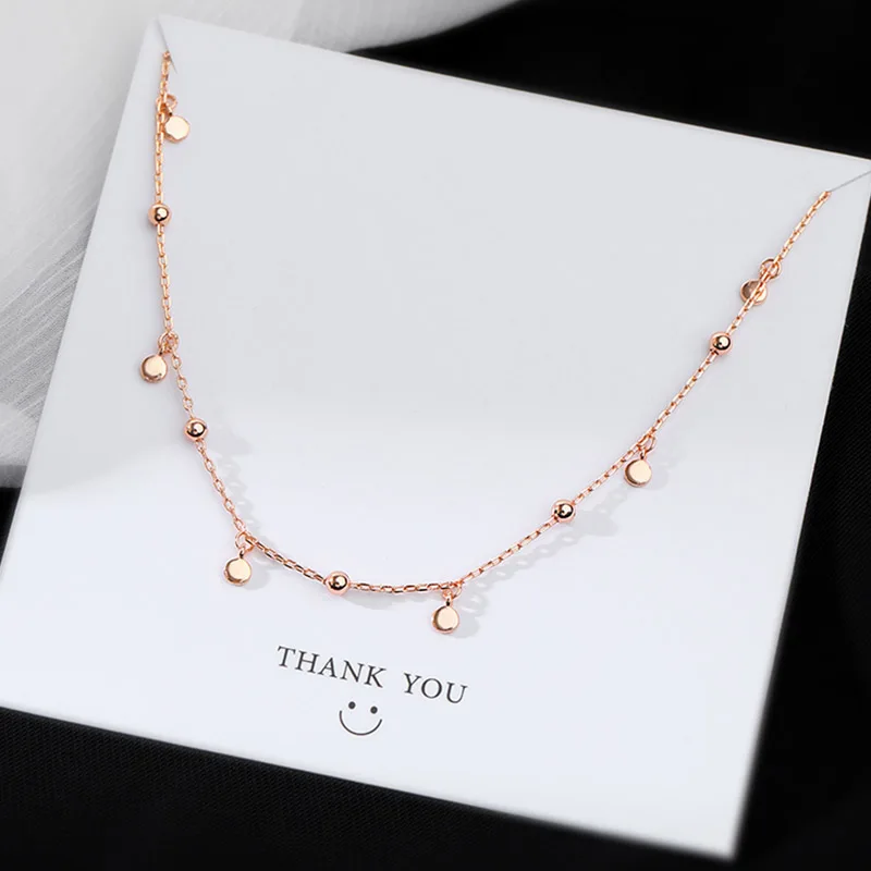 Echte 925Er Sterlingsilber-Geometrische Runde Halsband-Halskette Für Modische Frauen, Minimalistischer Feiner Schmuck, Niedliche Accessoires, Geschenk Echte 925Er Sterlingsilber-Geometrische Runde Halsband-Halskette Für Modische Frauen, Minimalistischer Feiner Schmuck, Niedliche Accessoires, Geschenk - Image 5