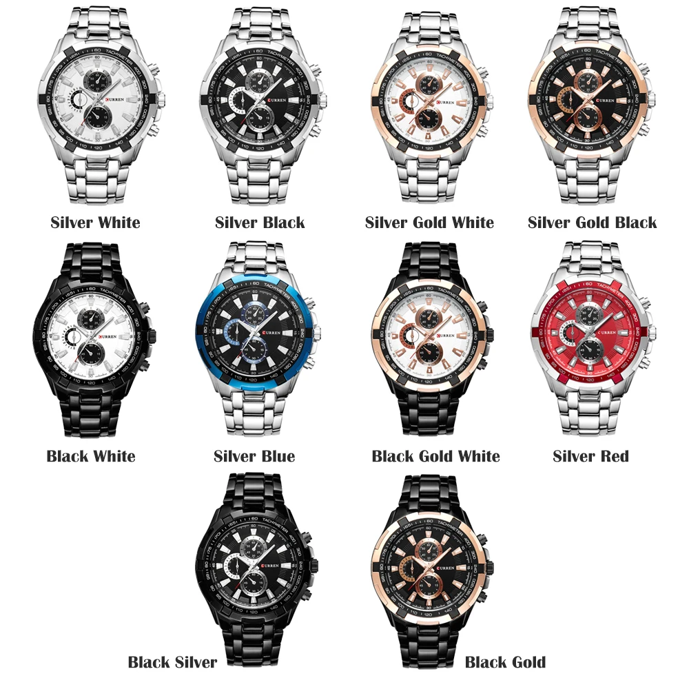 Curren 8023 Quarzuhr Männer Wasserdichte Sport Militär Uhren Herren Business Edelstahl Armbanduhr Männliche Uhr Reloj Hombre Curren 8023 Quarzuhr Männer Wasserdichte Sport Militär Uhren Herren Business Edelstahl Armbanduhr Männliche Uhr Reloj Hombre - Image 6