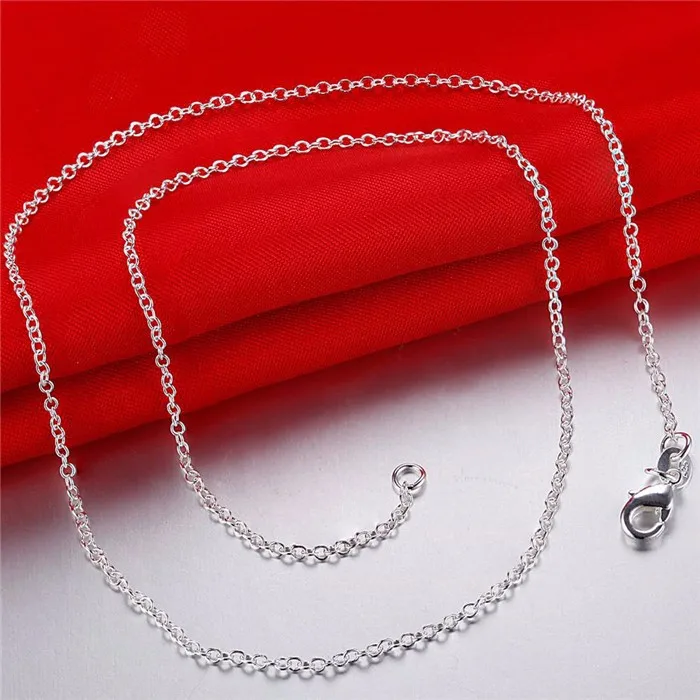 Großhandel 5 Teile/Los 925 Sterling Silber Kette Halskette, Mode Männer/Frauen Diy Schmuck Rolo Kette 1Mm Halskette 16 18 20 22 24&Quot; Großhandel 5 Teile/Los 925 Sterling Silber Kette Halskette, Mode Männer/Frauen Diy Schmuck Rolo Kette 1Mm Halskette 16 18 20 22 24&Quot; - Image 4