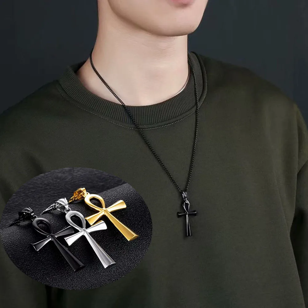 Religion Ägyptisches Ankh Kruzifix Halsketten Kreuz Anhänger Edelstahl Symbol Des Lebens Kreuz Halsketten Schmuck Geschenke Religion Ägyptisches Ankh Kruzifix Halsketten Kreuz Anhänger Edelstahl Symbol Des Lebens Kreuz Halsketten Schmuck Geschenke - Image 3