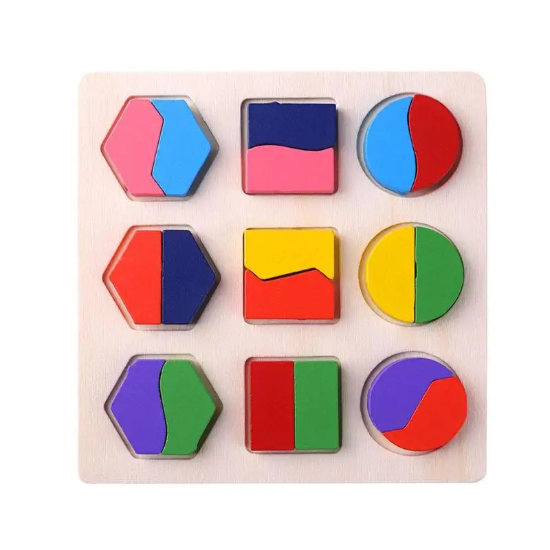 Wooden Geometric Shapes Montessori Puzzle Sorting Math Bricks Preschool Learning Educational Game Baby Toddler Toys For Children Wooden Geometric Shapes Montessori Puzzle Sorting Math Bricks Preschool Learning Educational Game Baby Toddler Toys For Children - Image 8