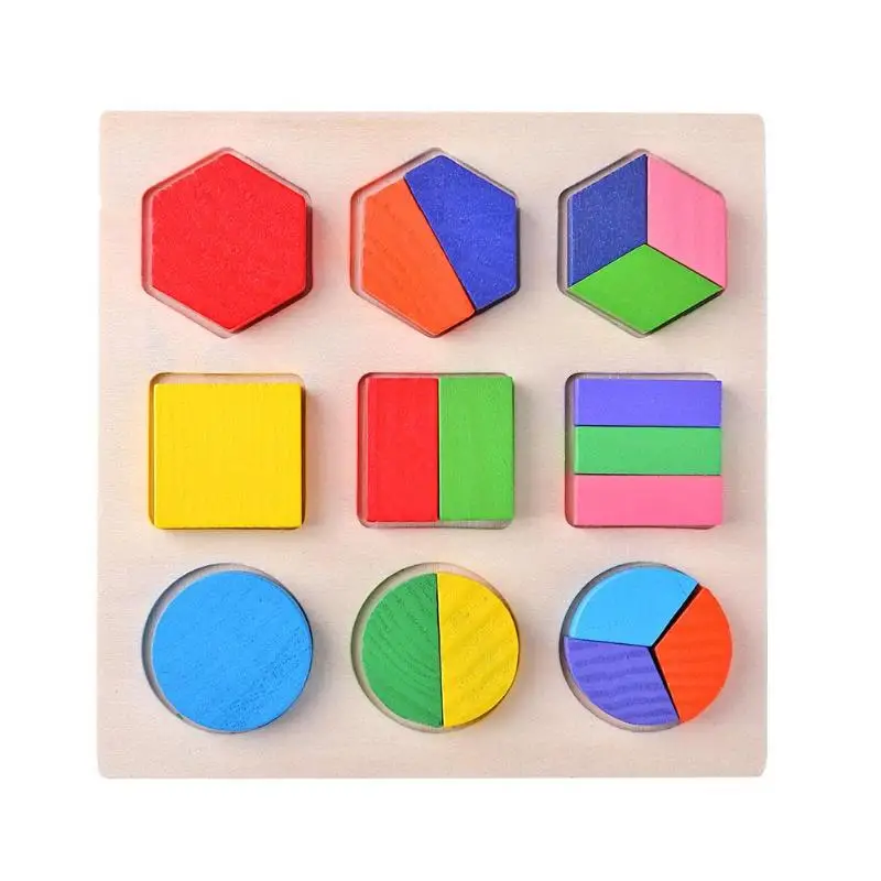 Wooden Geometric Shapes Montessori Puzzle Sorting Math Bricks Preschool Learning Educational Game Baby Toddler Toys For Children Wooden Geometric Shapes Montessori Puzzle Sorting Math Bricks Preschool Learning Educational Game Baby Toddler Toys For Children - Image 7