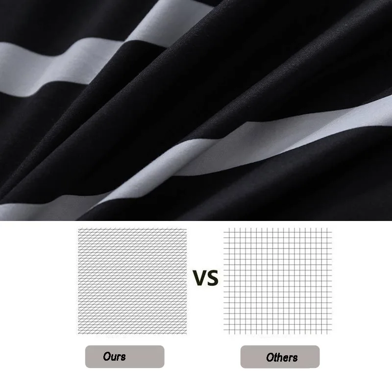 Bonenjoy Black And White Colo Striped Bed Cover Sets Single/Twin/Double/Queen/King Quilt Cover Bed Sheet Pillowcase Bedding Kit Bonenjoy Black And White Colo Striped Bed Cover Sets Single/Twin/Double/Queen/King Quilt Cover Bed Sheet Pillowcase Bedding Kit - Image 3
