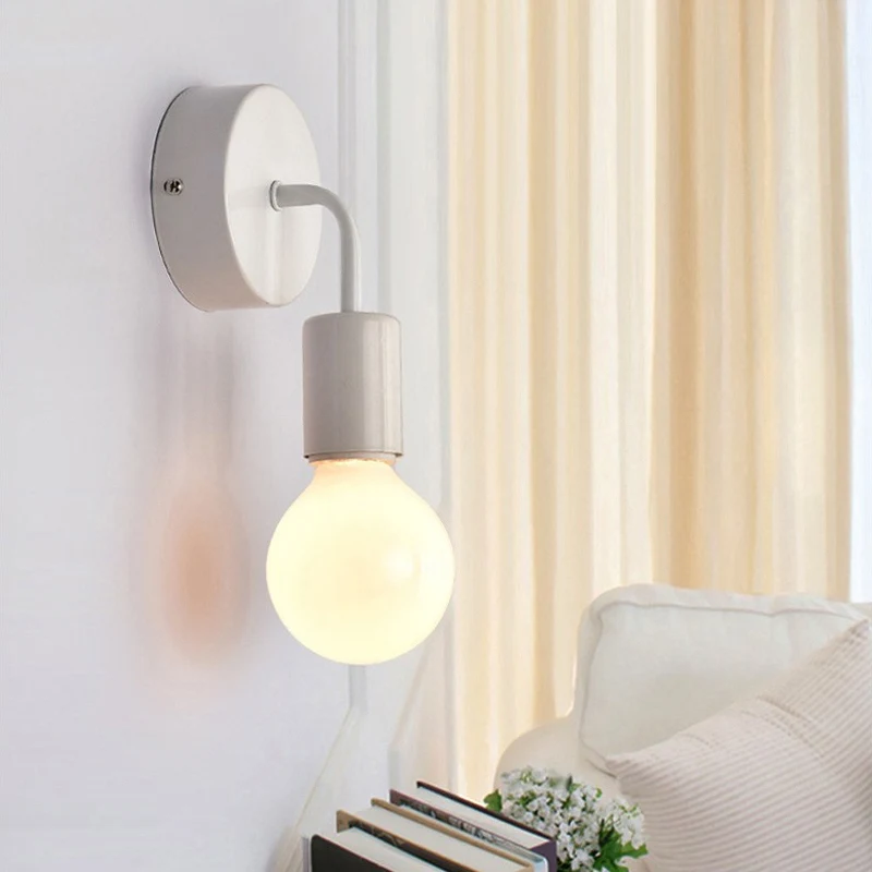 Nordic Moderne Wand Lampe Eisen Schwarz E27 Innen Beleuchtung Nacht Schlafzimmer Badezimmer Lampe Leuchte Wand Leuchte Industrielle Dekor Nordic Moderne Wand Lampe Eisen Schwarz E27 Innen Beleuchtung Nacht Schlafzimmer Badezimmer Lampe Leuchte Wand Leuchte Industrielle Dekor - Image 5