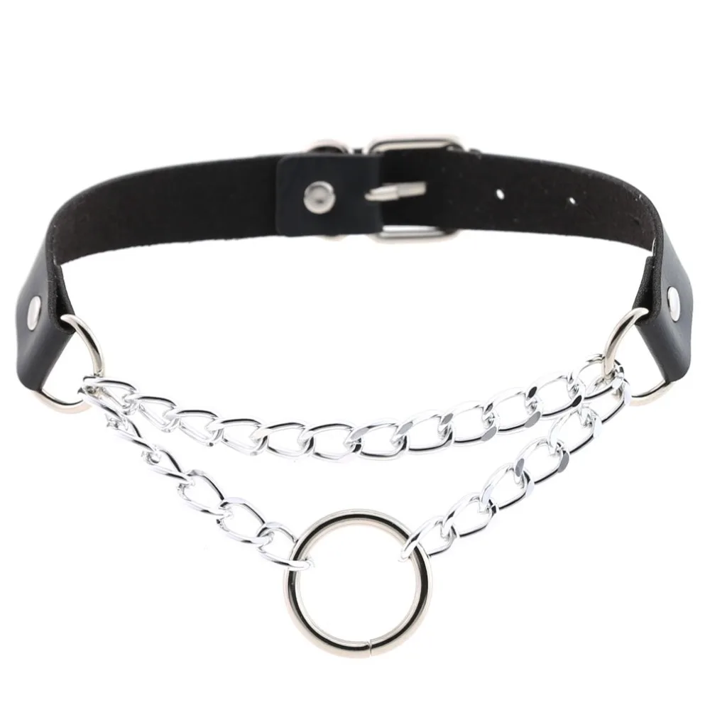 Punk Choker Kragen Für Frauen Halskette Goth Silber Farbe Kette Leder Halsband Kragen Frauen Chocker Mädchen Emo Gothic Schmuck Punk Choker Kragen Für Frauen Halskette Goth Silber Farbe Kette Leder Halsband Kragen Frauen Chocker Mädchen Emo Gothic Schmuck