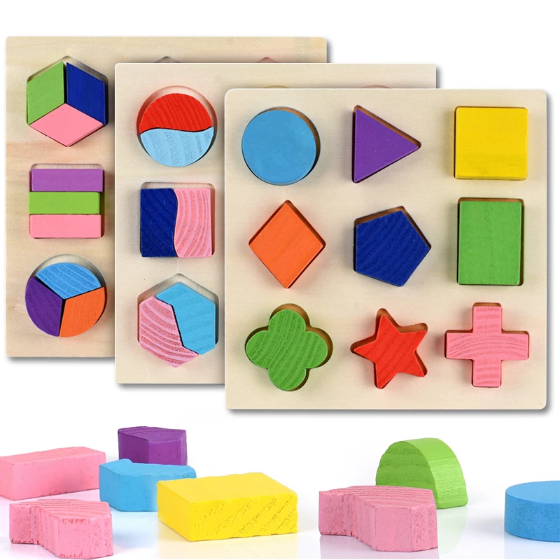 Wooden Geometric Shapes Montessori Puzzle Sorting Math Bricks Preschool Learning Educational Game Baby Toddler Toys For Children Wooden Geometric Shapes Montessori Puzzle Sorting Math Bricks Preschool Learning Educational Game Baby Toddler Toys For Children