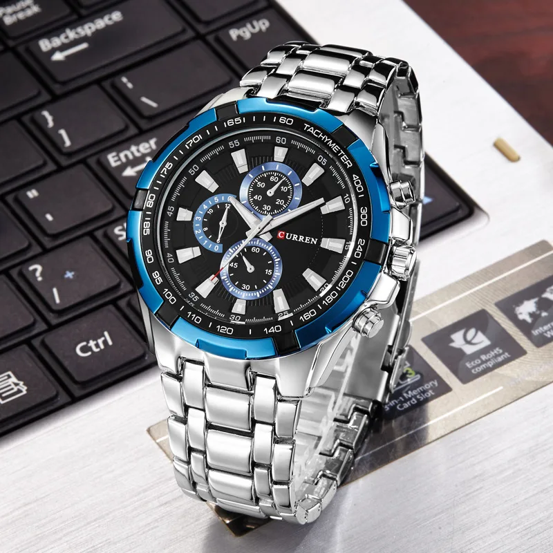 Curren 8023 Quarzuhr Männer Wasserdichte Sport Militär Uhren Herren Business Edelstahl Armbanduhr Männliche Uhr Reloj Hombre Curren 8023 Quarzuhr Männer Wasserdichte Sport Militär Uhren Herren Business Edelstahl Armbanduhr Männliche Uhr Reloj Hombre - Image 3