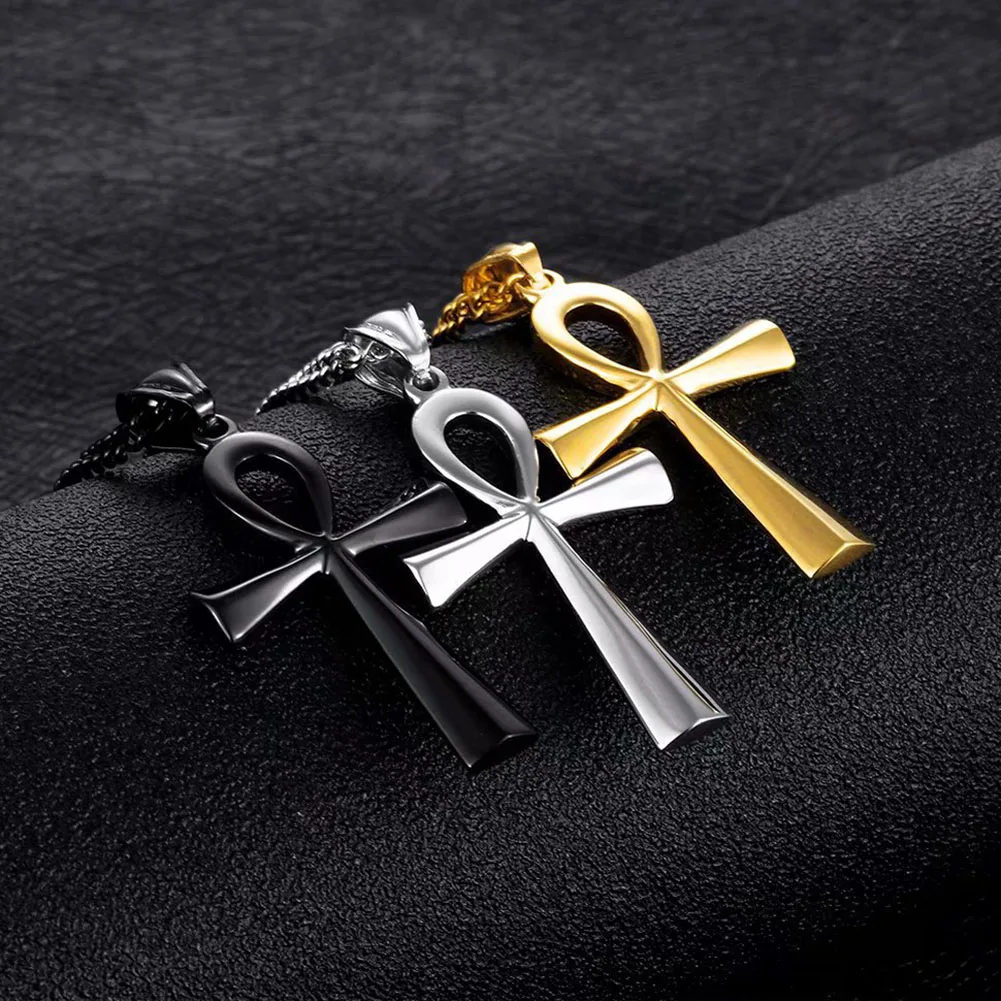 Religion Ägyptisches Ankh Kruzifix Halsketten Kreuz Anhänger Edelstahl Symbol Des Lebens Kreuz Halsketten Schmuck Geschenke Religion Ägyptisches Ankh Kruzifix Halsketten Kreuz Anhänger Edelstahl Symbol Des Lebens Kreuz Halsketten Schmuck Geschenke - Image 2