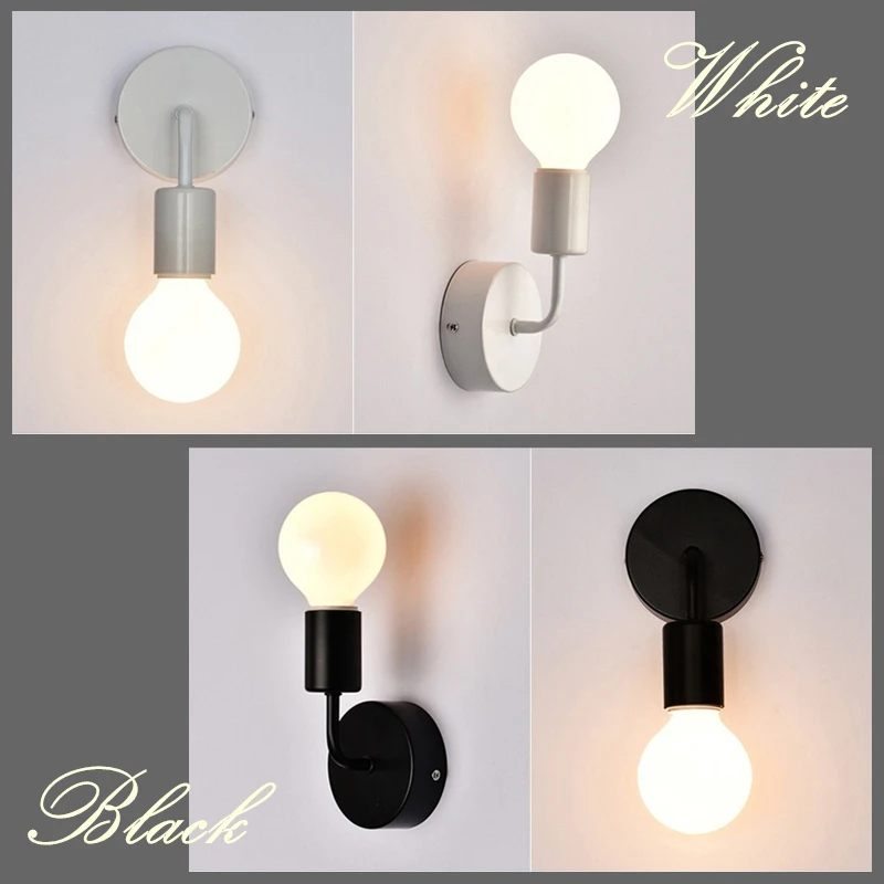 Nordic Moderne Wand Lampe Eisen Schwarz E27 Innen Beleuchtung Nacht Schlafzimmer Badezimmer Lampe Leuchte Wand Leuchte Industrielle Dekor Nordic Moderne Wand Lampe Eisen Schwarz E27 Innen Beleuchtung Nacht Schlafzimmer Badezimmer Lampe Leuchte Wand Leuchte Industrielle Dekor - Image 3