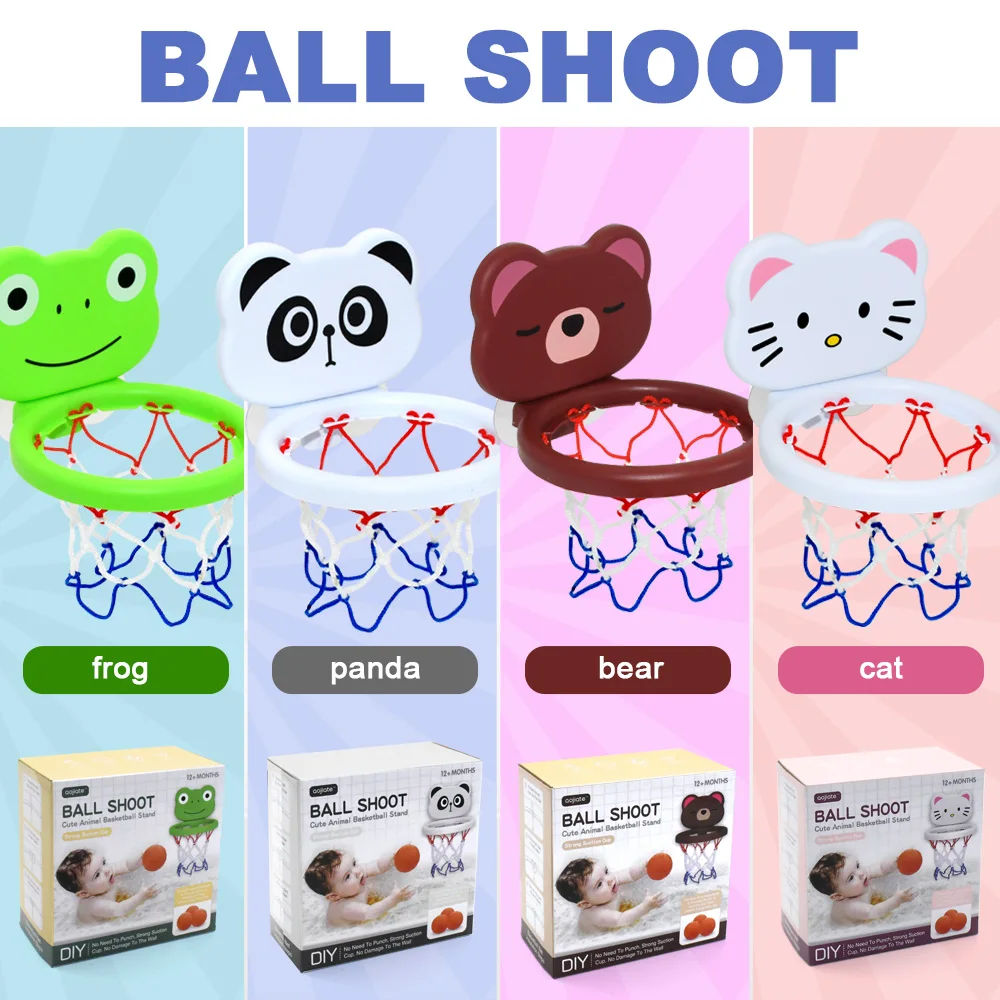 Indoor-Basketballrahmen Mit Tiermotiv Für Kleinkinder, Badespielzeug Für Kinder, Set Mit 3 Kunststoffbällen, Interaktives Spaßspiel Für Babys Und Eltern Und Kinder Indoor-Basketballrahmen Mit Tiermotiv Für Kleinkinder, Badespielzeug Für Kinder, Set Mit 3 Kunststoffbällen, Interaktives Spaßspiel Für Babys Und Eltern Und Kinder - Image 5
