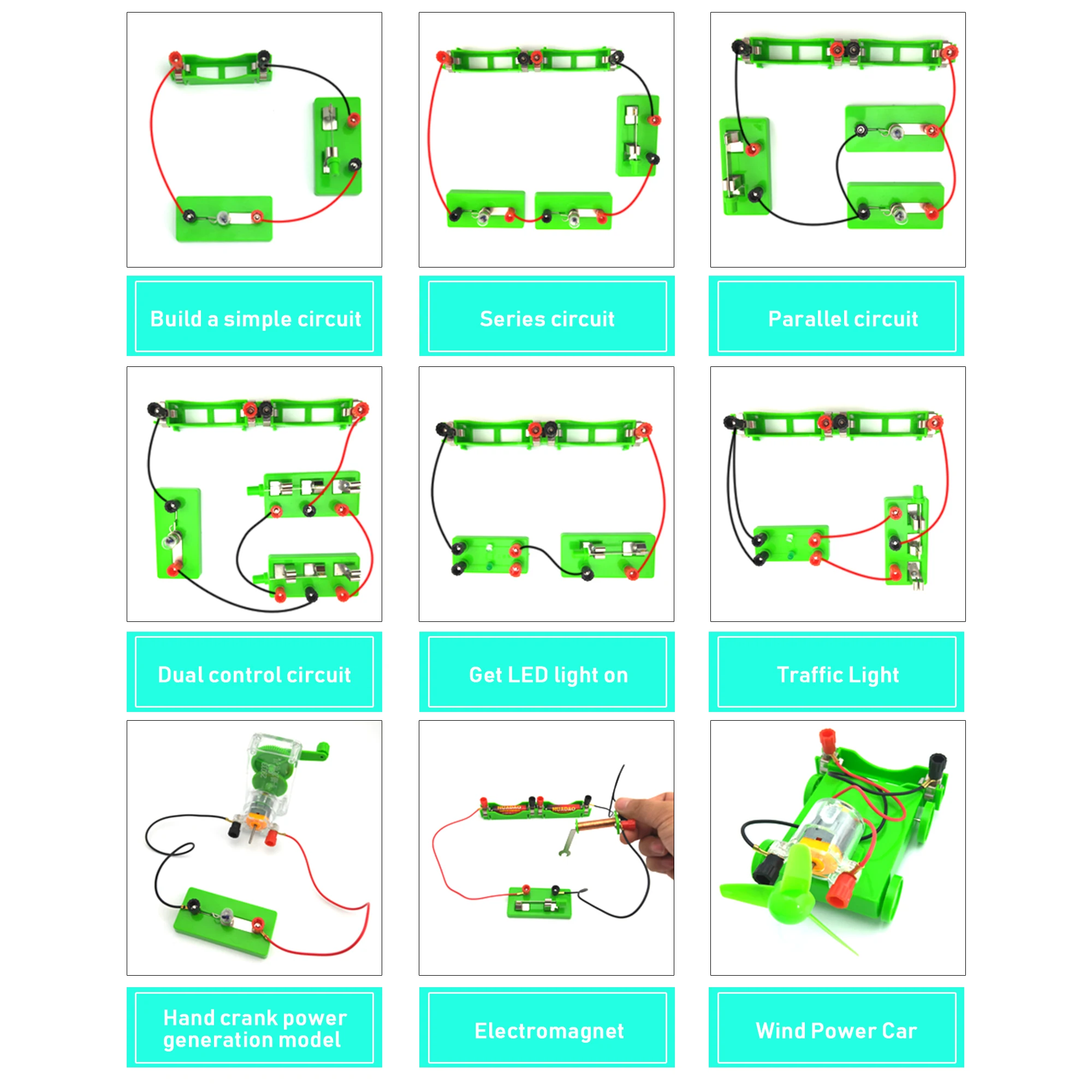 Student Electric Circuit Education Kits For School Lab Learning Physics Electromagnetic Experiments Teaching Aids Science Toys Student Electric Circuit Education Kits For School Lab Learning Physics Electromagnetic Experiments Teaching Aids Science Toys - Image 2