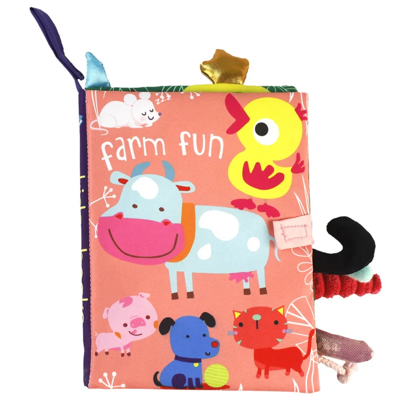 0-36M Baby Early Learning Toy Tail Cloth Book Parent-Child Interactive Sound Paper Puzzle Cloth Book Rattle 0-36M Baby Early Learning Toy Tail Cloth Book Parent-Child Interactive Sound Paper Puzzle Cloth Book Rattle - Image 3