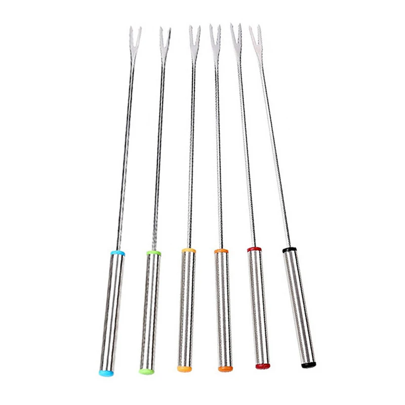 6Pcs Edelstahl Schokolade Gabel Käse Topf Heißer Gabeln Kuchen Obst Dessert Gabel Set Fondue Bbq Fleisch Spieß Küche Zubehör 6Pcs Edelstahl Schokolade Gabel Käse Topf Heißer Gabeln Kuchen Obst Dessert Gabel Set Fondue Bbq Fleisch Spieß Küche Zubehör - Image 7