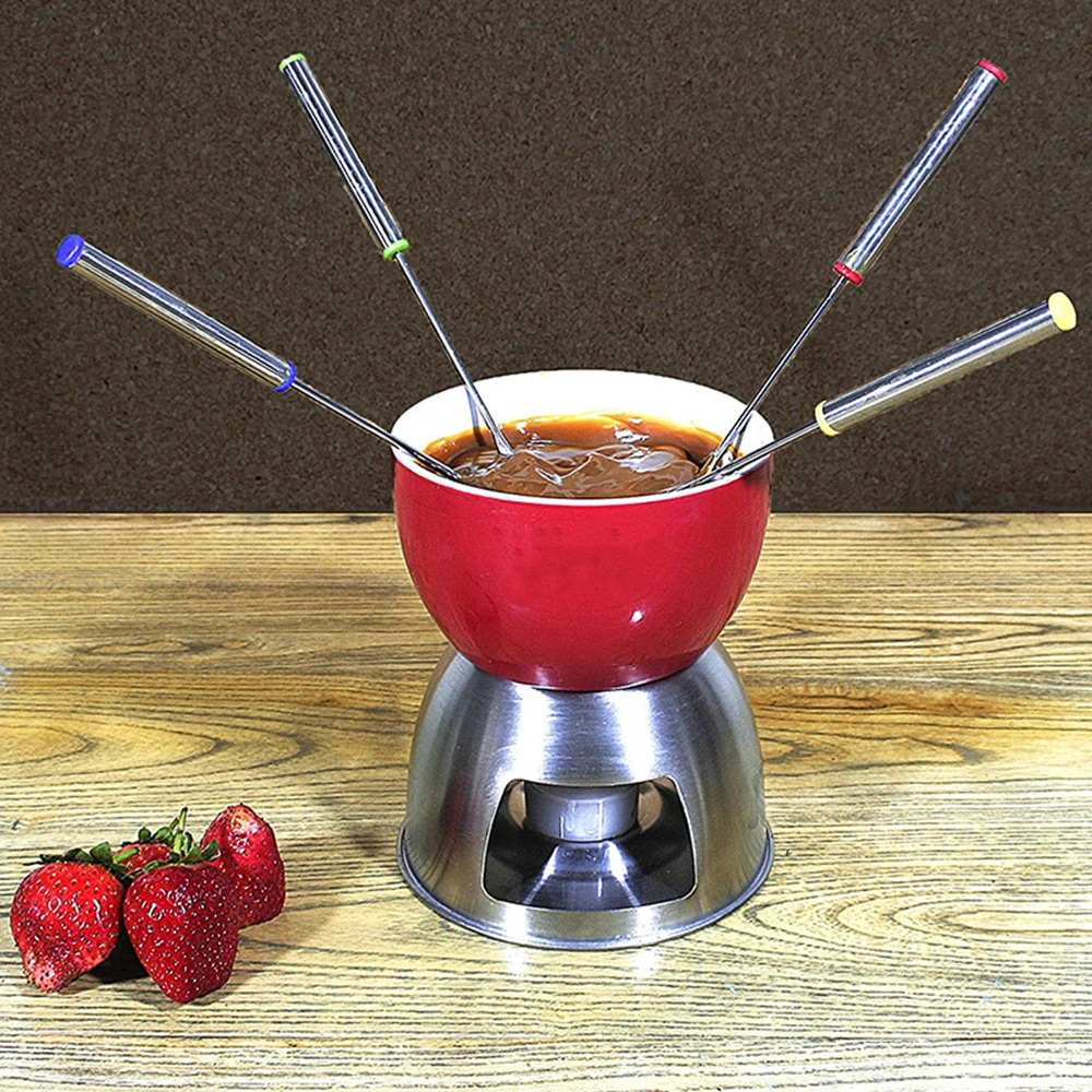 6Pcs Edelstahl Schokolade Gabel Käse Topf Heißer Gabeln Kuchen Obst Dessert Gabel Set Fondue Bbq Fleisch Spieß Küche Zubehör 6Pcs Edelstahl Schokolade Gabel Käse Topf Heißer Gabeln Kuchen Obst Dessert Gabel Set Fondue Bbq Fleisch Spieß Küche Zubehör - Image 3
