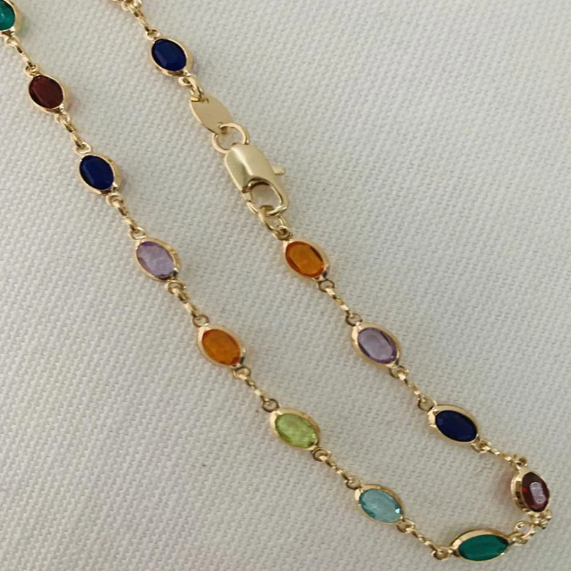 Gold Überzogene Multi Farbe Kristall Perlen Fußkettchen Kette Ankle Armband Für Frauen Mädchen Sommer Ankle Armband Boho Strand Fuß Kette Gold Überzogene Multi Farbe Kristall Perlen Fußkettchen Kette Ankle Armband Für Frauen Mädchen Sommer Ankle Armband Boho Strand Fuß Kette - Image 5