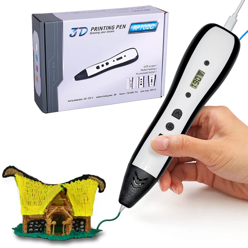 Jer 3D-Stift Mit Lcd-Display – Kabelloser 3D-Druckstift Für Kinder, Kreative Zeichnungen &Amp; Diy-Projekte 3D-Stift