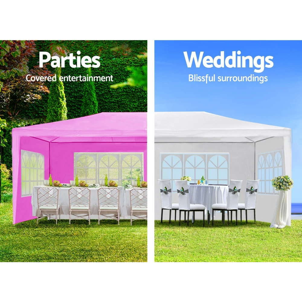 10X30' Modern Wedding Party Canopy Tent Outdoor Gazebo With 8 Removable Sidewalls Pink Color Outdoor Furniture 10X30' Modern Wedding Party Canopy Tent Outdoor Gazebo With 8 Removable Sidewalls Pink Color Outdoor Furniture - Image 6