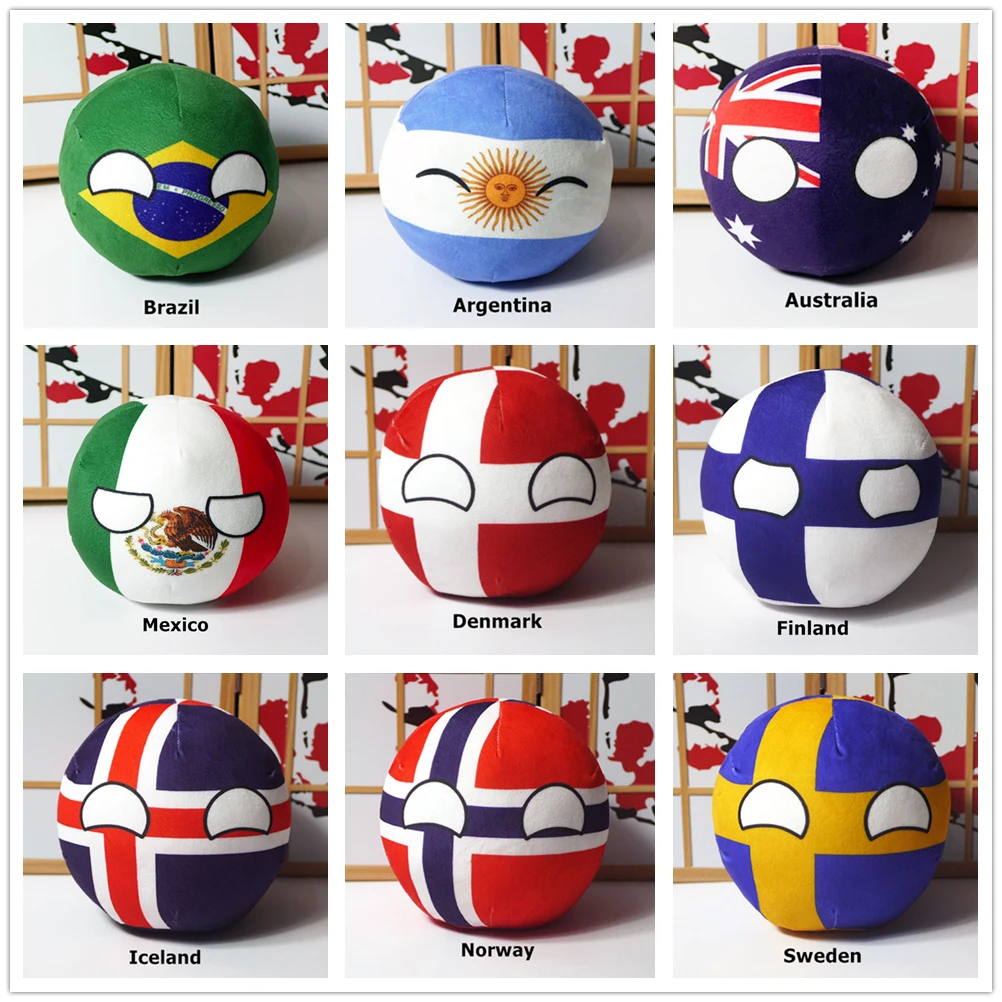 Polandball Plüschpuppe Länder Nationalball Modell Spielzeug Brasilien Portugal Mexiko Countryball Fußball Plüschkissen Anhänger 9-20 Cm Polandball Plüschpuppe Länder Nationalball Modell Spielzeug Brasilien Portugal Mexiko Countryball Fußball Plüschkissen Anhänger 9-20 Cm