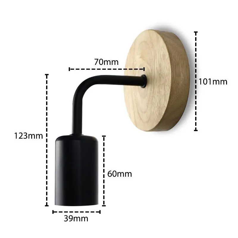 Holz Wandleuchte Vintage Wandleuchte Wandleuchten Leuchte E27 110V 220V Nachttisch Retro Lampe Industriedekor Esszimmer Schlafzimmer Licht Holz Wandleuchte Vintage Wandleuchte Wandleuchten Leuchte E27 110V 220V Nachttisch Retro Lampe Industriedekor Esszimmer Schlafzimmer Licht - Image 2
