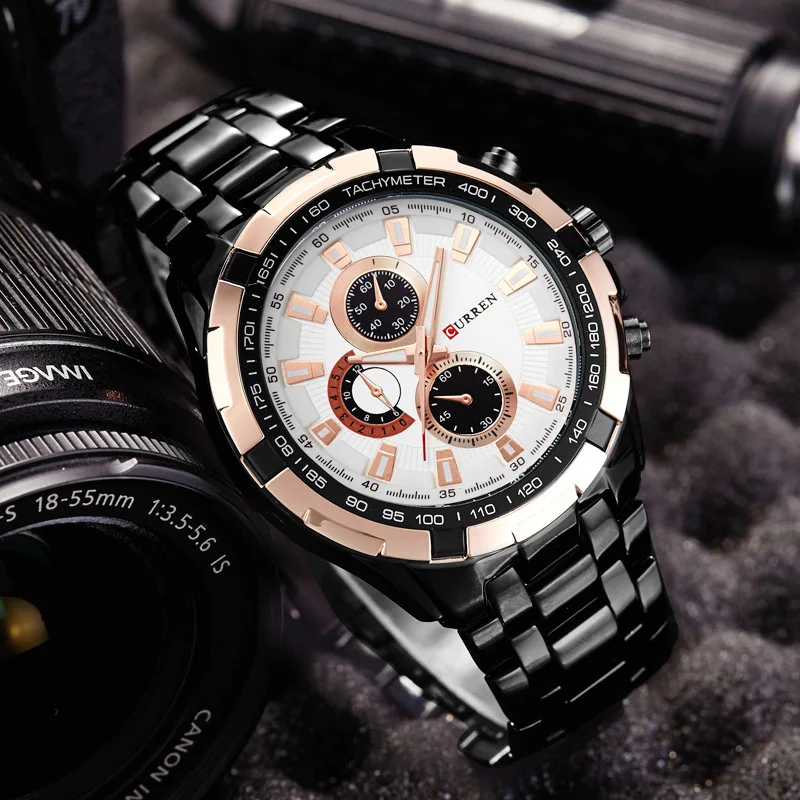 Curren 8023 Quarzuhr Männer Wasserdichte Sport Militär Uhren Herren Business Edelstahl Armbanduhr Männliche Uhr Reloj Hombre Curren 8023 Quarzuhr Männer Wasserdichte Sport Militär Uhren Herren Business Edelstahl Armbanduhr Männliche Uhr Reloj Hombre - Image 4