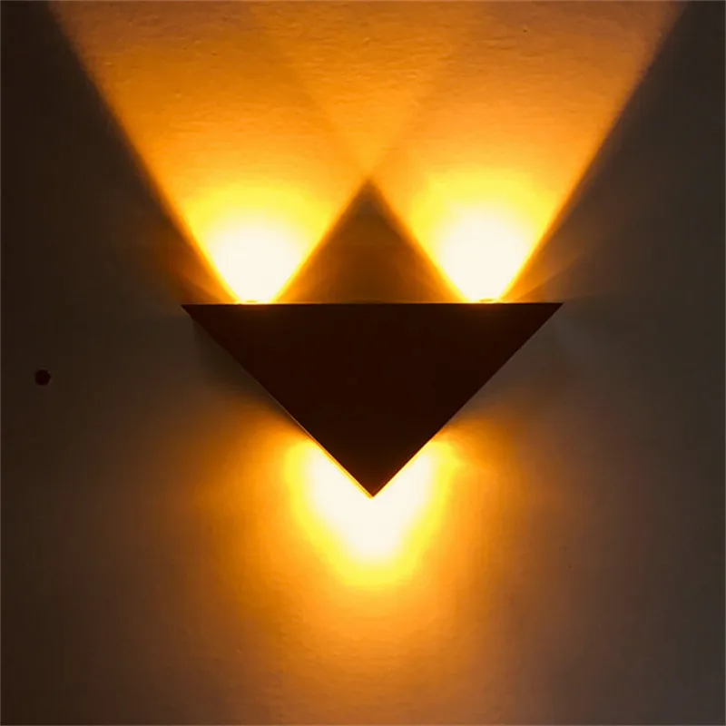 Innen-Led-Beleuchtung, Aluminium, 3 W, Wandleuchte, Gebürstetes Silber, Dreieckige Form, Modernes Schlafzimmer Neben Licht Für Heimdekoration, Ac110 V, 220 V Innen-Led-Beleuchtung, Aluminium, 3 W, Wandleuchte, Gebürstetes Silber, Dreieckige Form, Modernes Schlafzimmer Neben Licht Für Heimdekoration, Ac110 V, 220 V - Image 7