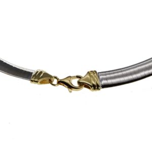 Halsreif Omega 8mm flach - 45cm - Wendeomega