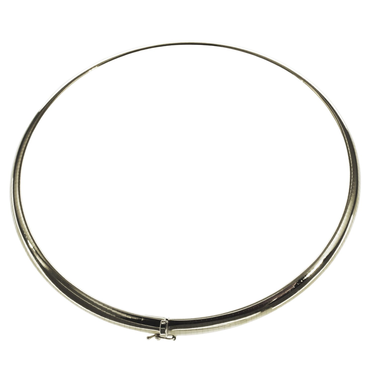 Halsreif Omega 6Mm Flach - 42Cm 750 Weissgold Halsreif Omega 6Mm Flach - 42Cm 750 Weissgold