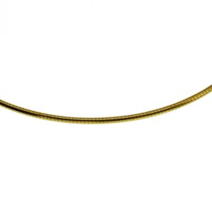 Halsreif Omega 2mm rund - 42cm - 585 Gelbgold