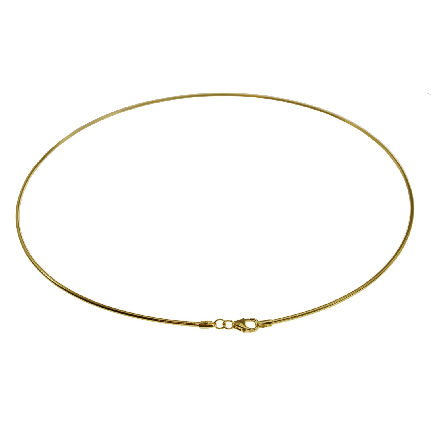 Omega Halsreif 2,5 Mm Rund – 50 Cm Aus 750 Gelbgold Omega Halsreif 2,5 Mm Rund – 50 Cm Aus 750 Gelbgold - Image 2
