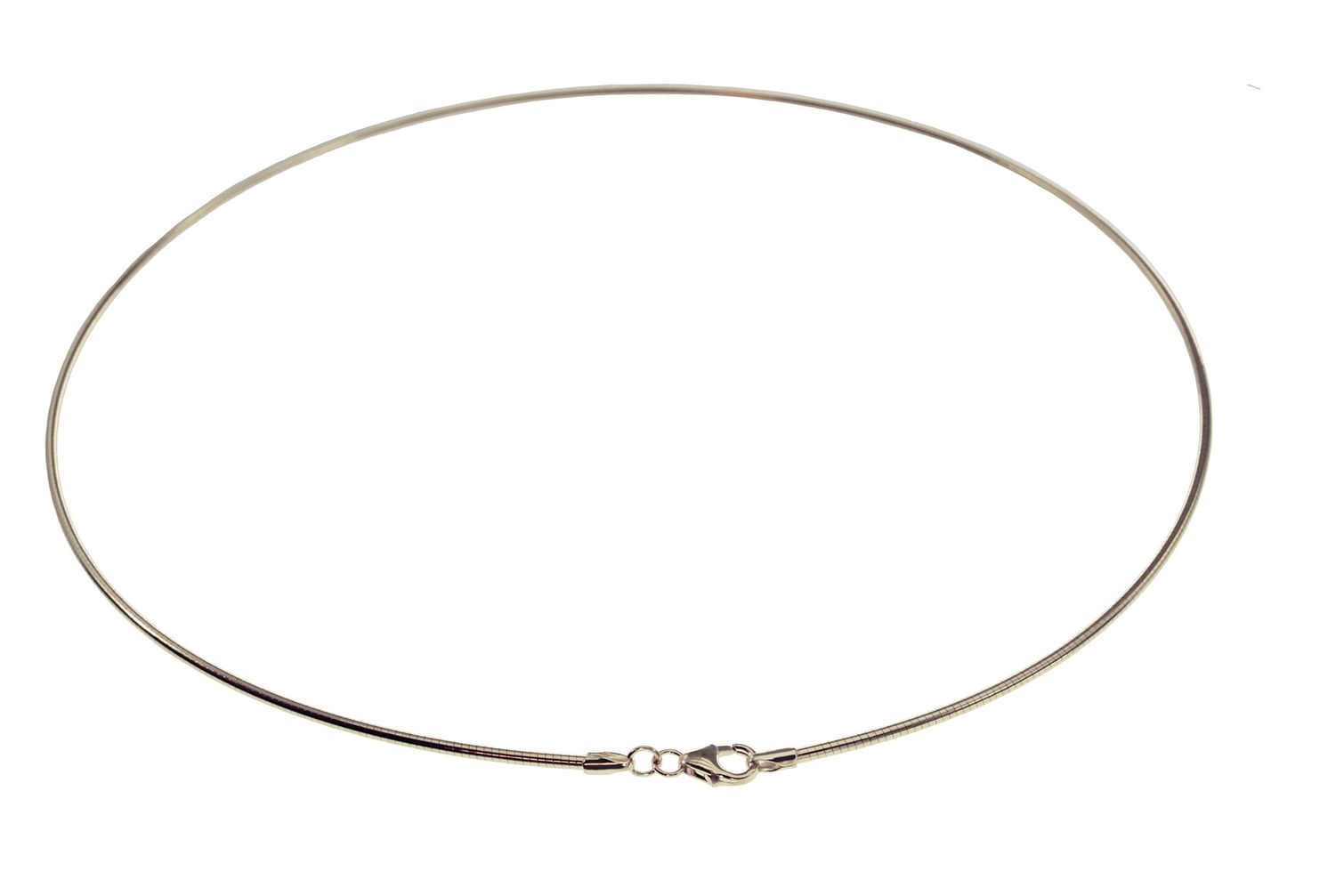 Omega Halsreif 2,5 Mm – 42 Cm Aus 750 Weißgold Omega Halsreif 2,5 Mm – 42 Cm Aus 750 Weißgold - Image 2
