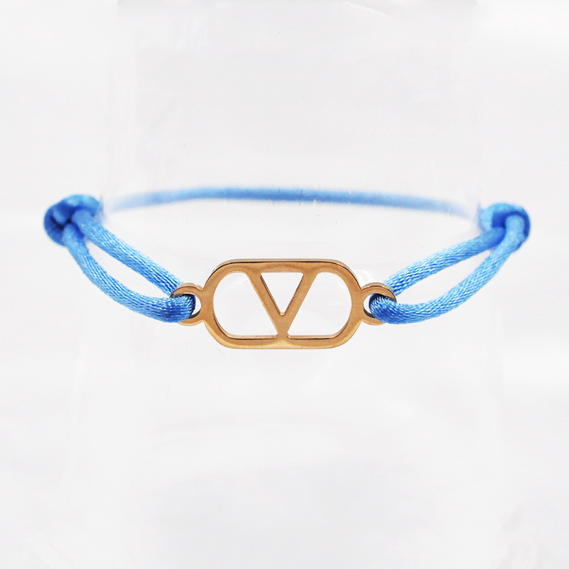 Cross-Border Supply Export Hand-Woven Couple Stainless Steel Warren V Hand Rope Cut Out English Letter Hand Rope Adjustable Cross-Border Supply Export Hand-Woven Couple Stainless Steel Warren V Hand Rope Cut Out English Letter Hand Rope Adjustable - Image 17