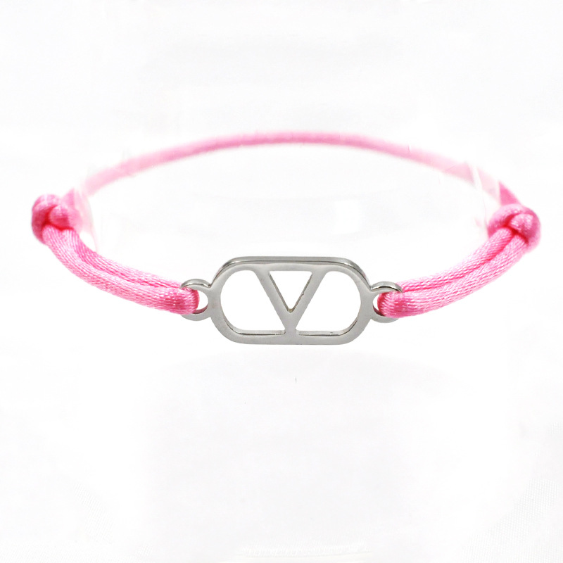 Cross-Border Supply Export Hand-Woven Couple Stainless Steel Warren V Hand Rope Cut Out English Letter Hand Rope Adjustable Cross-Border Supply Export Hand-Woven Couple Stainless Steel Warren V Hand Rope Cut Out English Letter Hand Rope Adjustable - Image 34