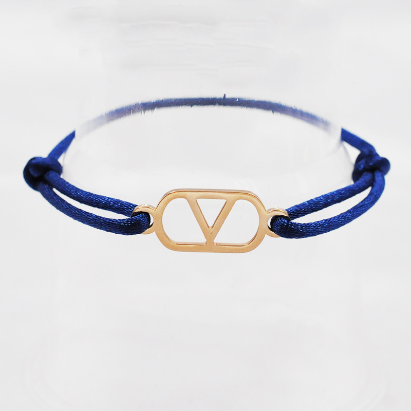 Cross-Border Supply Export Hand-Woven Couple Stainless Steel Warren V Hand Rope Cut Out English Letter Hand Rope Adjustable Cross-Border Supply Export Hand-Woven Couple Stainless Steel Warren V Hand Rope Cut Out English Letter Hand Rope Adjustable - Image 23
