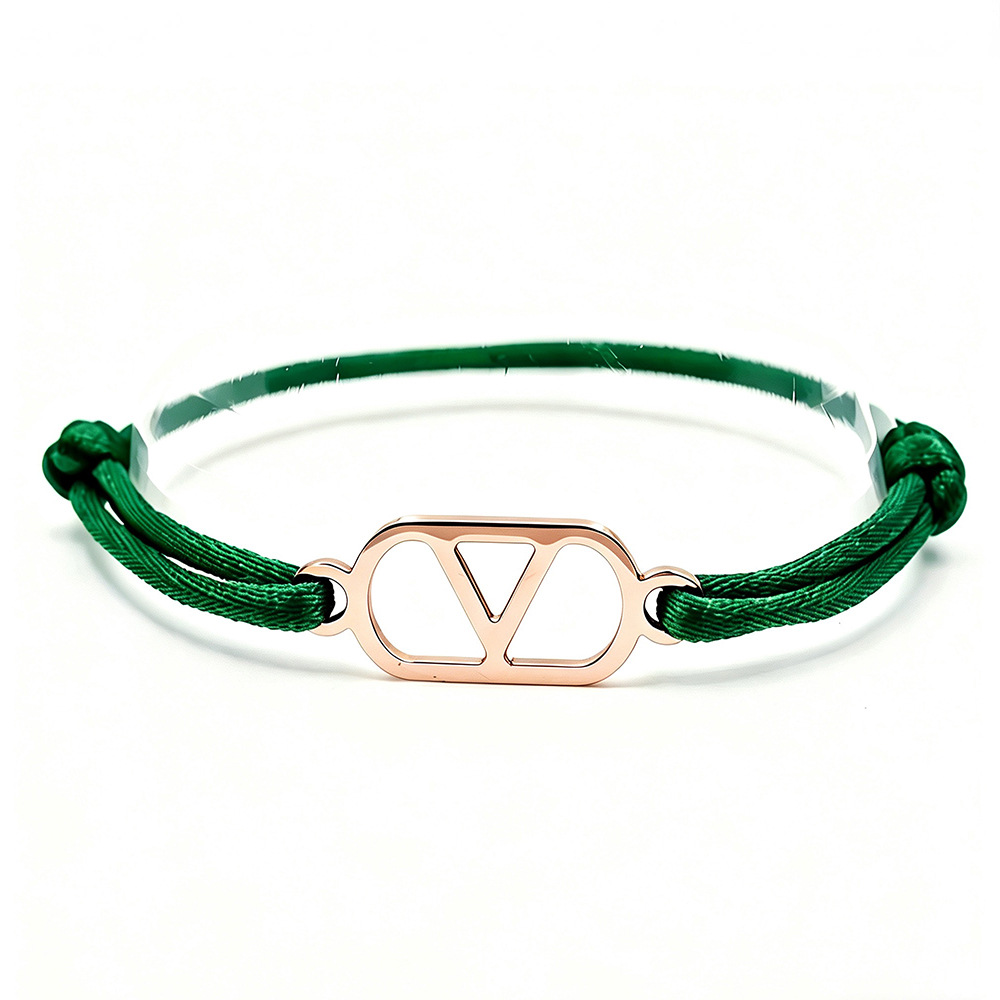 Cross-Border Supply Export Hand-Woven Couple Stainless Steel Warren V Hand Rope Cut Out English Letter Hand Rope Adjustable Cross-Border Supply Export Hand-Woven Couple Stainless Steel Warren V Hand Rope Cut Out English Letter Hand Rope Adjustable - Image 38