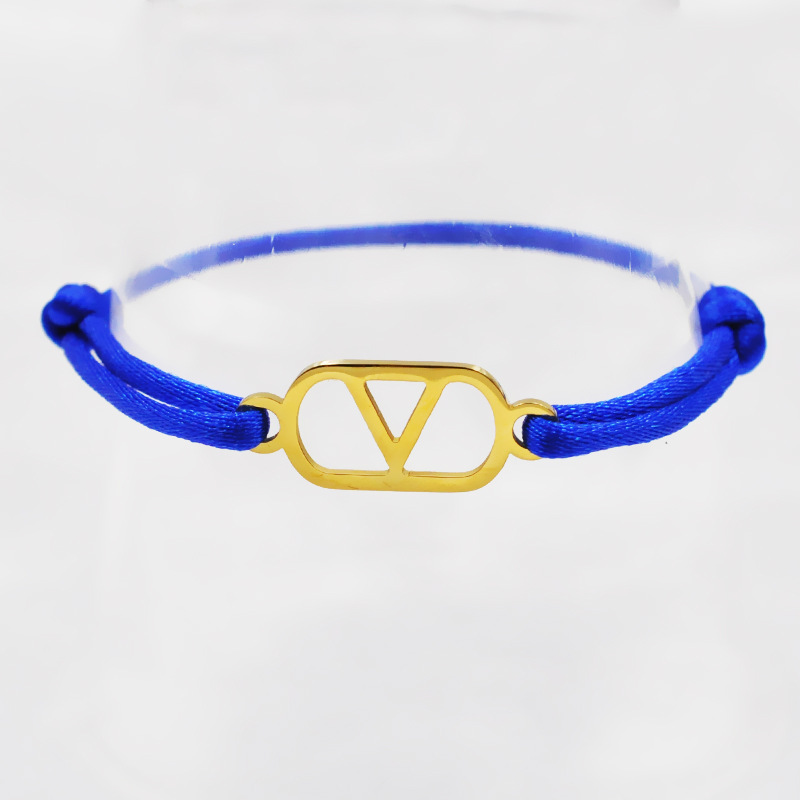 Cross-Border Supply Export Hand-Woven Couple Stainless Steel Warren V Hand Rope Cut Out English Letter Hand Rope Adjustable Cross-Border Supply Export Hand-Woven Couple Stainless Steel Warren V Hand Rope Cut Out English Letter Hand Rope Adjustable - Image 10