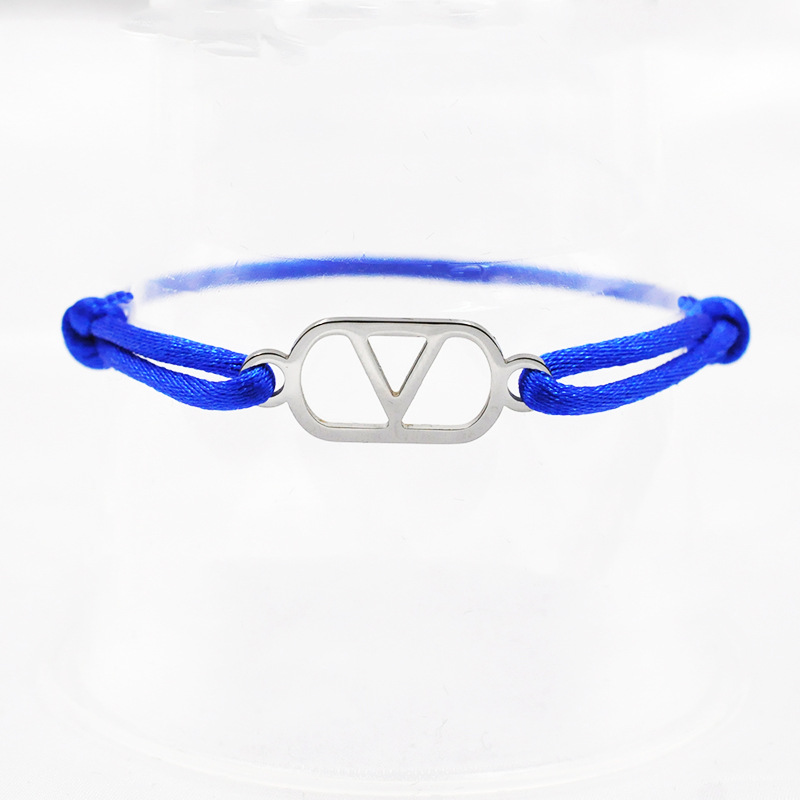 Cross-Border Supply Export Hand-Woven Couple Stainless Steel Warren V Hand Rope Cut Out English Letter Hand Rope Adjustable Cross-Border Supply Export Hand-Woven Couple Stainless Steel Warren V Hand Rope Cut Out English Letter Hand Rope Adjustable - Image 37