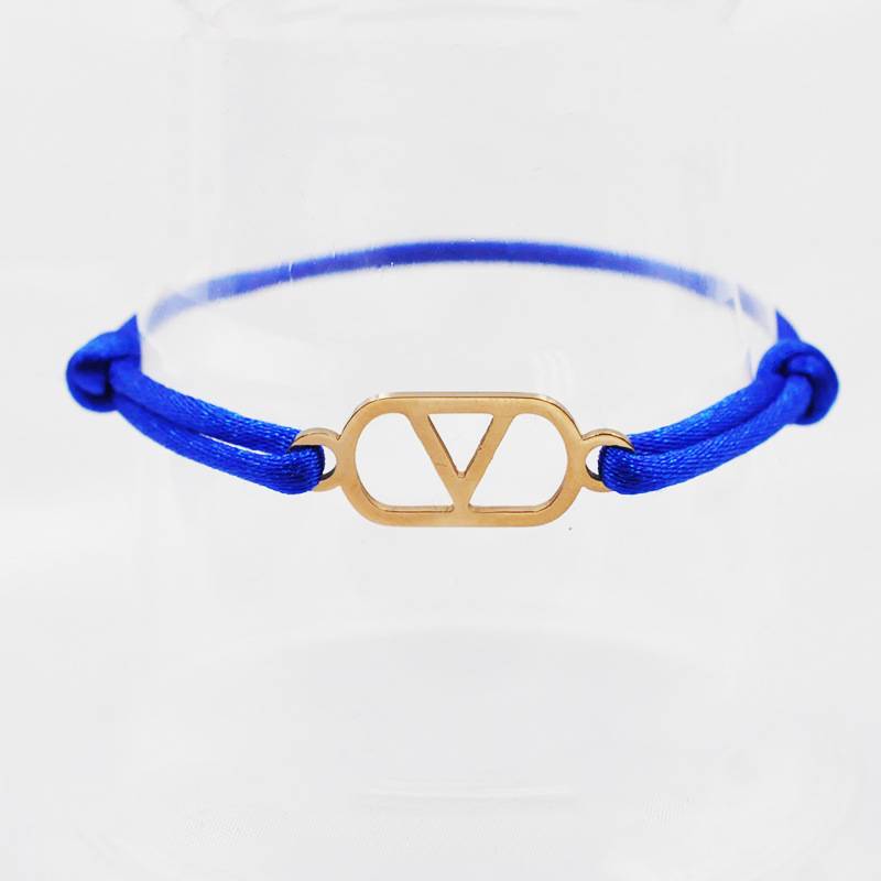 Cross-Border Supply Export Hand-Woven Couple Stainless Steel Warren V Hand Rope Cut Out English Letter Hand Rope Adjustable Cross-Border Supply Export Hand-Woven Couple Stainless Steel Warren V Hand Rope Cut Out English Letter Hand Rope Adjustable - Image 24