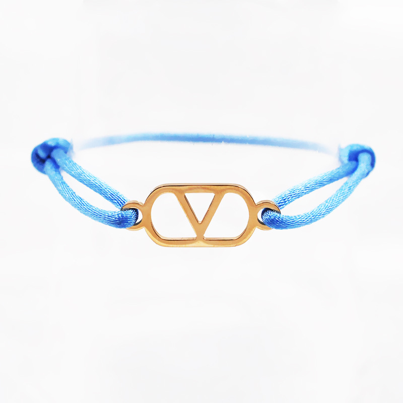 Cross-Border Supply Export Hand-Woven Couple Stainless Steel Warren V Hand Rope Cut Out English Letter Hand Rope Adjustable Cross-Border Supply Export Hand-Woven Couple Stainless Steel Warren V Hand Rope Cut Out English Letter Hand Rope Adjustable - Image 11